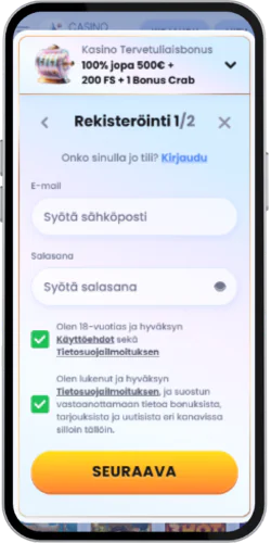 Casinolab Suorita rekisteroityminen