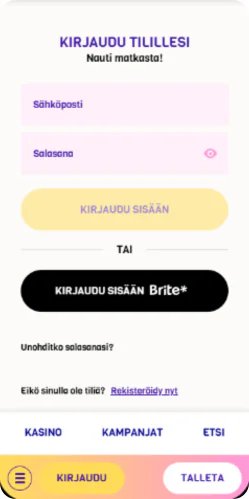 Lysti rekisteröityminen - luo uusi pelitili